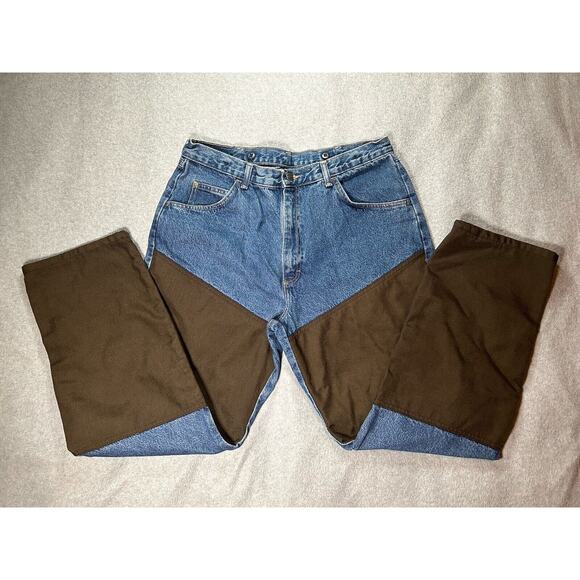 Wrangler Pro Gear Jeans Mens W34 L30 Upland Canvas Brush Guard Hunting Hiking - Picture 1 of 16